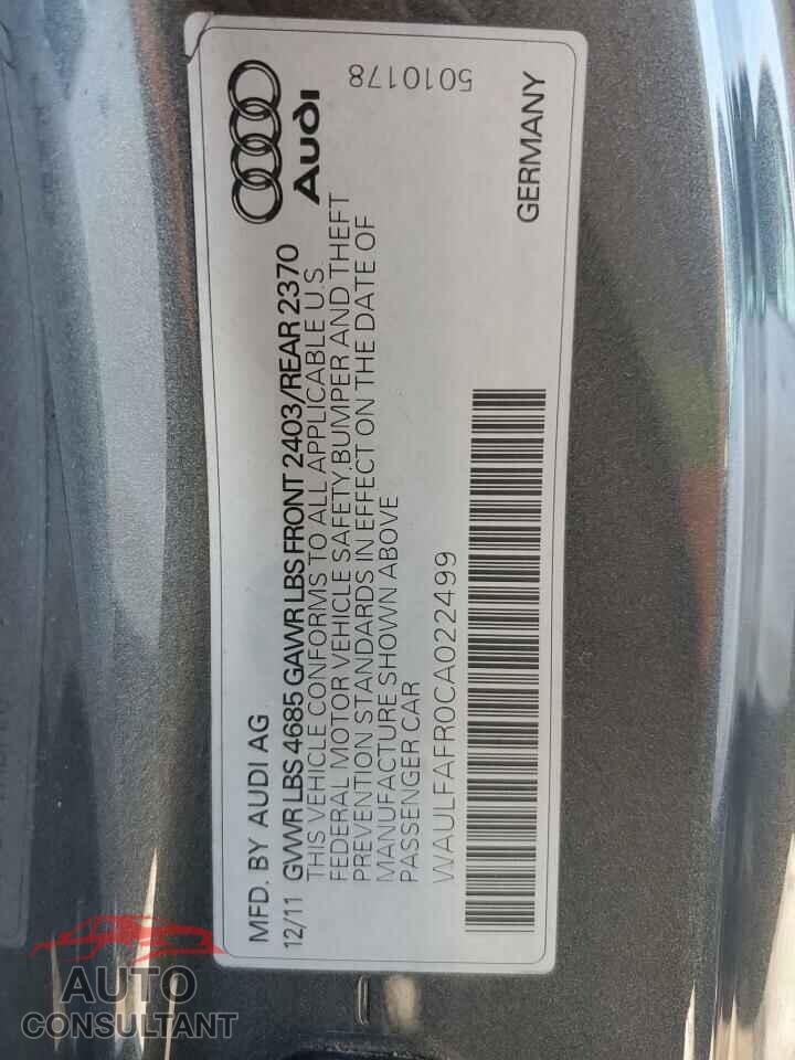 AUDI A5 2012 - WAULFAFR0CA022499