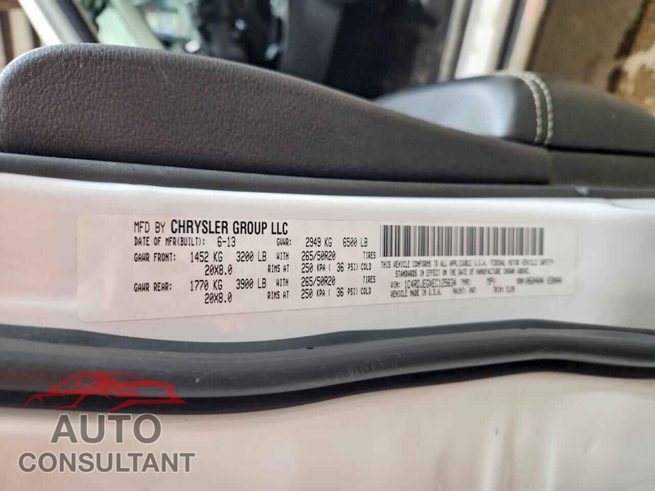 DODGE DURANGO 2014 - 1C4RDJEGXEC125634