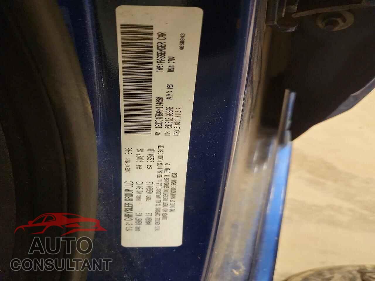 DODGE AVENGER 2010 - 1B3CC4FB0AN114090