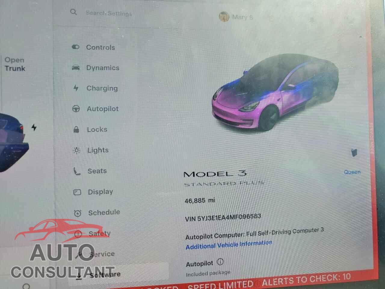 TESLA MODEL 3 2021 - 5YJ3E1EA4MF096583