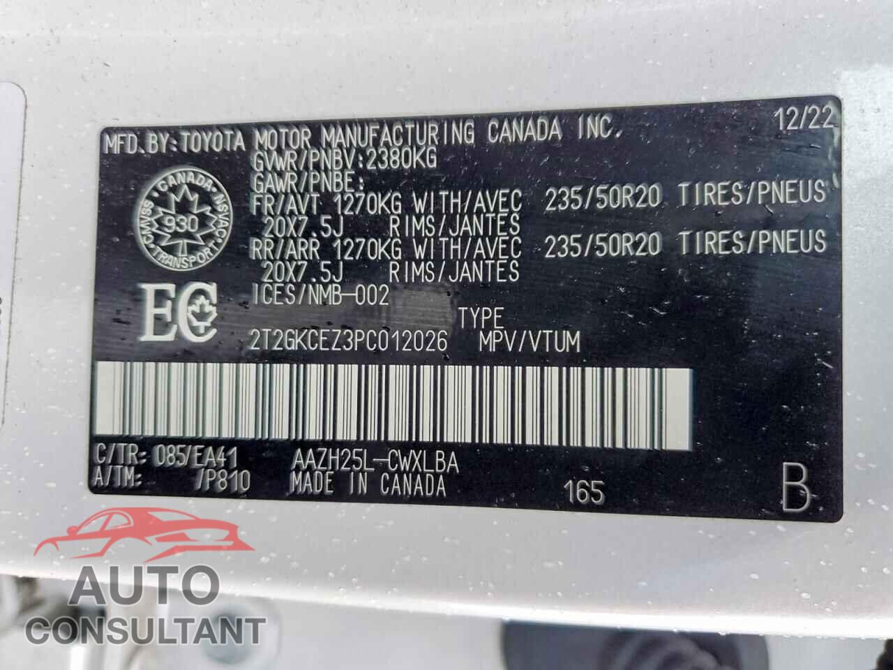 LEXUS NX 2023 - 2T2GKCEZ3PC012026