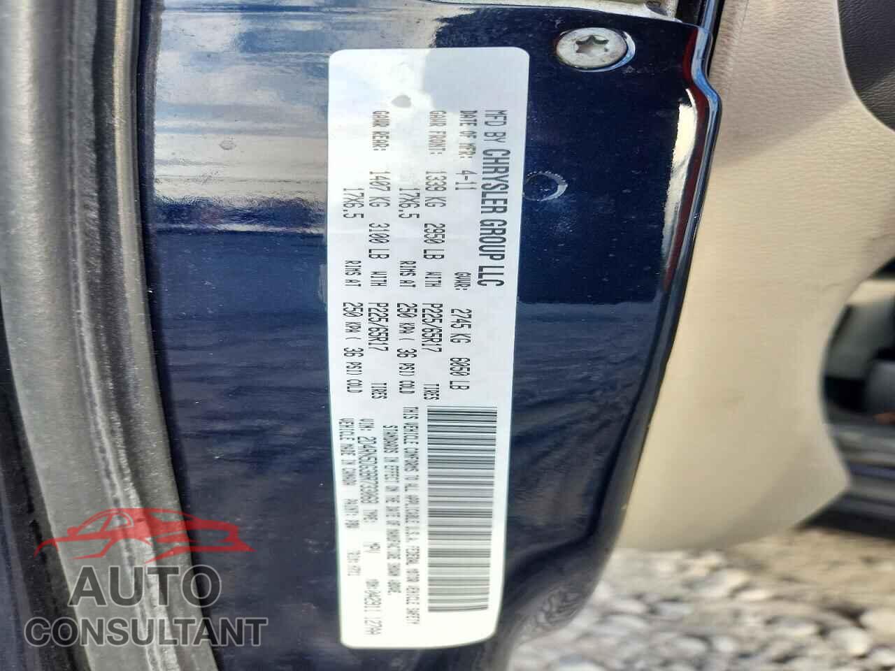 DODGE CARAVAN 2011 - 2D4RN5DG3BR733068