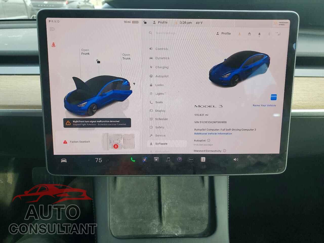TESLA MODEL 3 2022 - 5YJ3E1EA2NF189958
