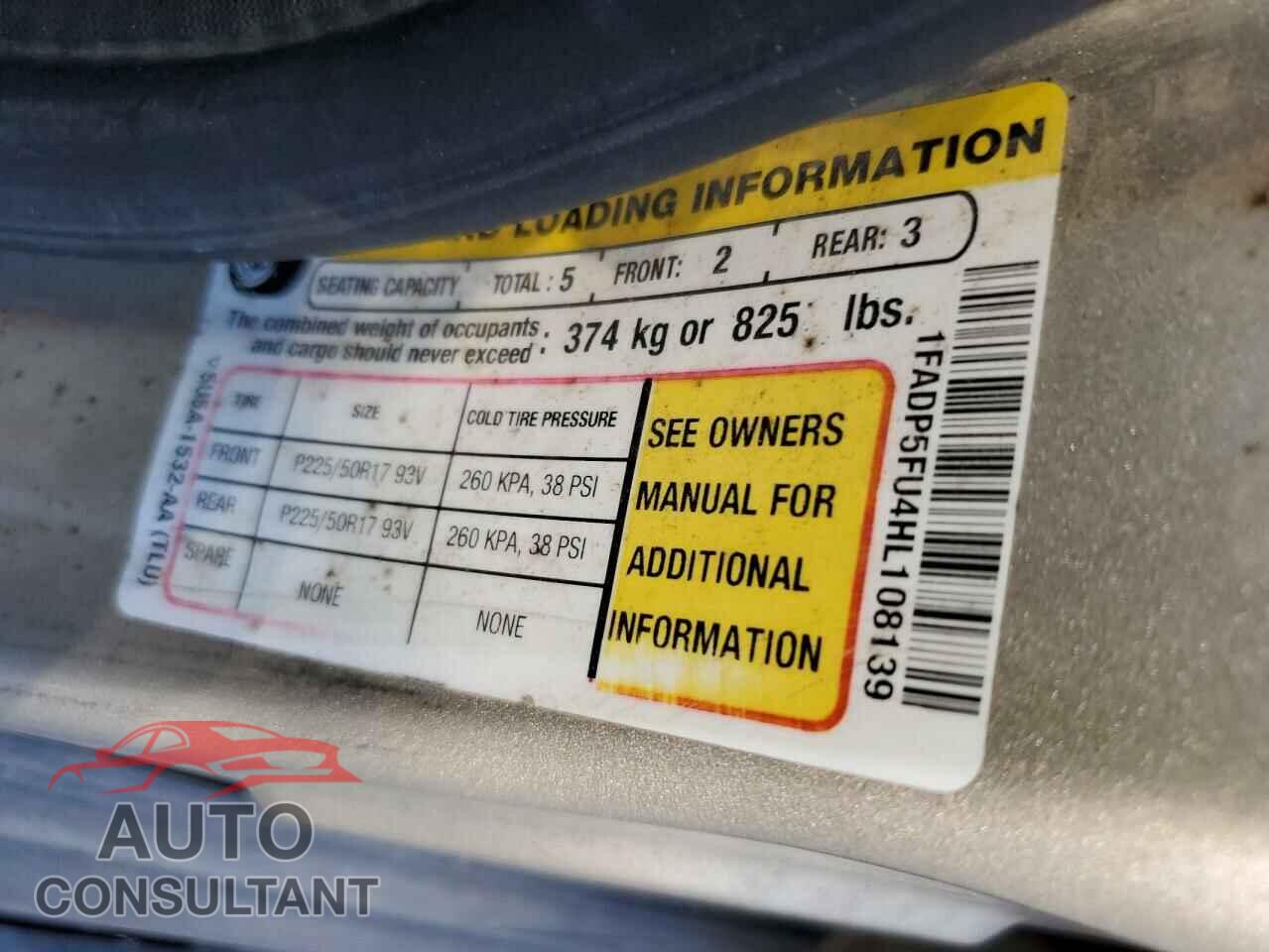 FORD CMAX 2017 - 1FADP5FU4HL108139