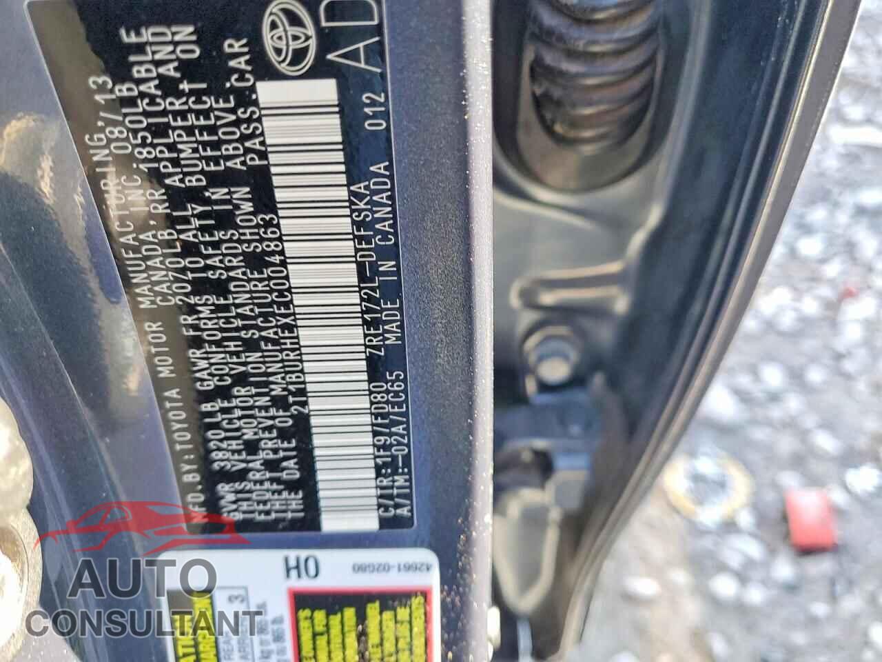 TOYOTA COROLLA 2014 - 2T1BURHEXEC004863
