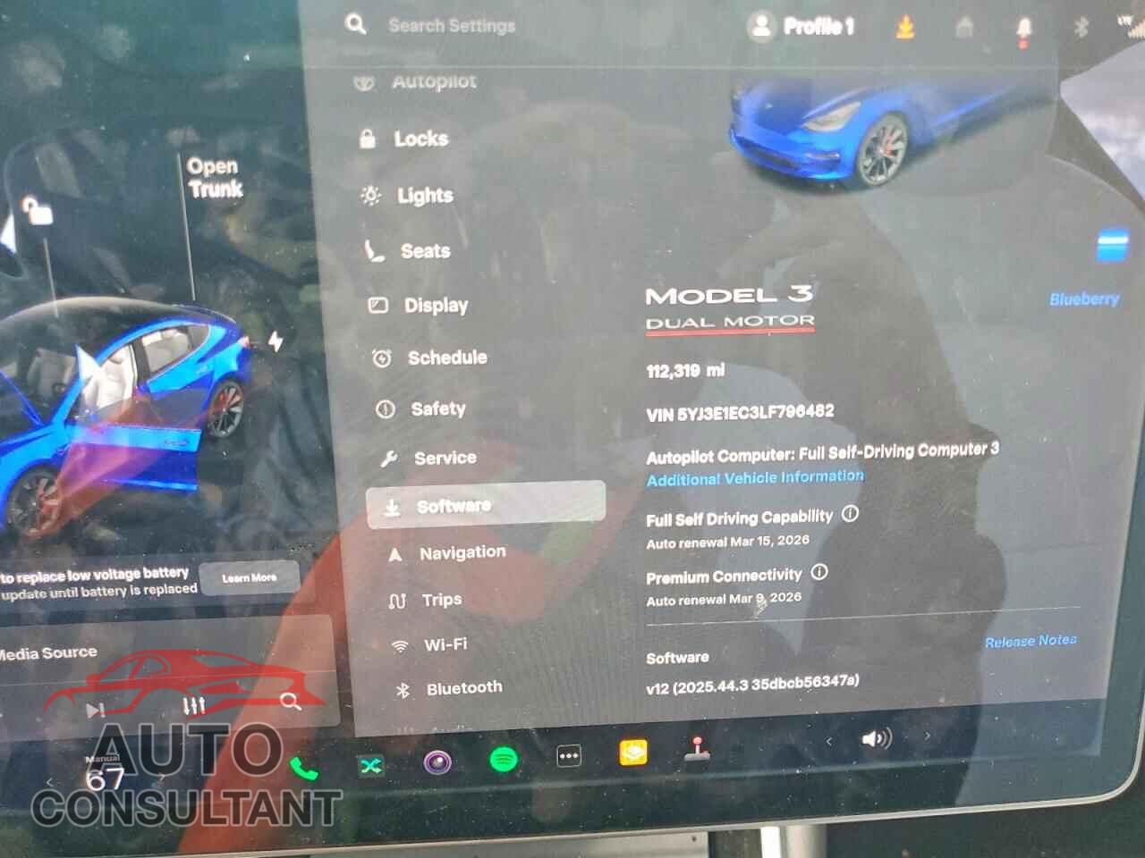 TESLA MODEL 3 2020 - 5YJ3E1EC3LF796482