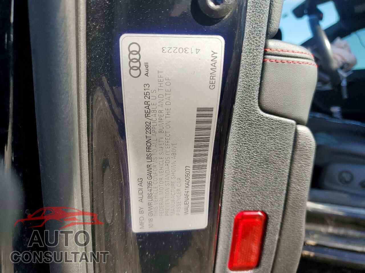 AUDI A4 2019 - WAUENAF41KA005077