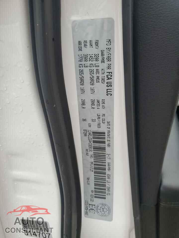 DODGE DURANGO 2017 - 1C4RDJDG4HC820181