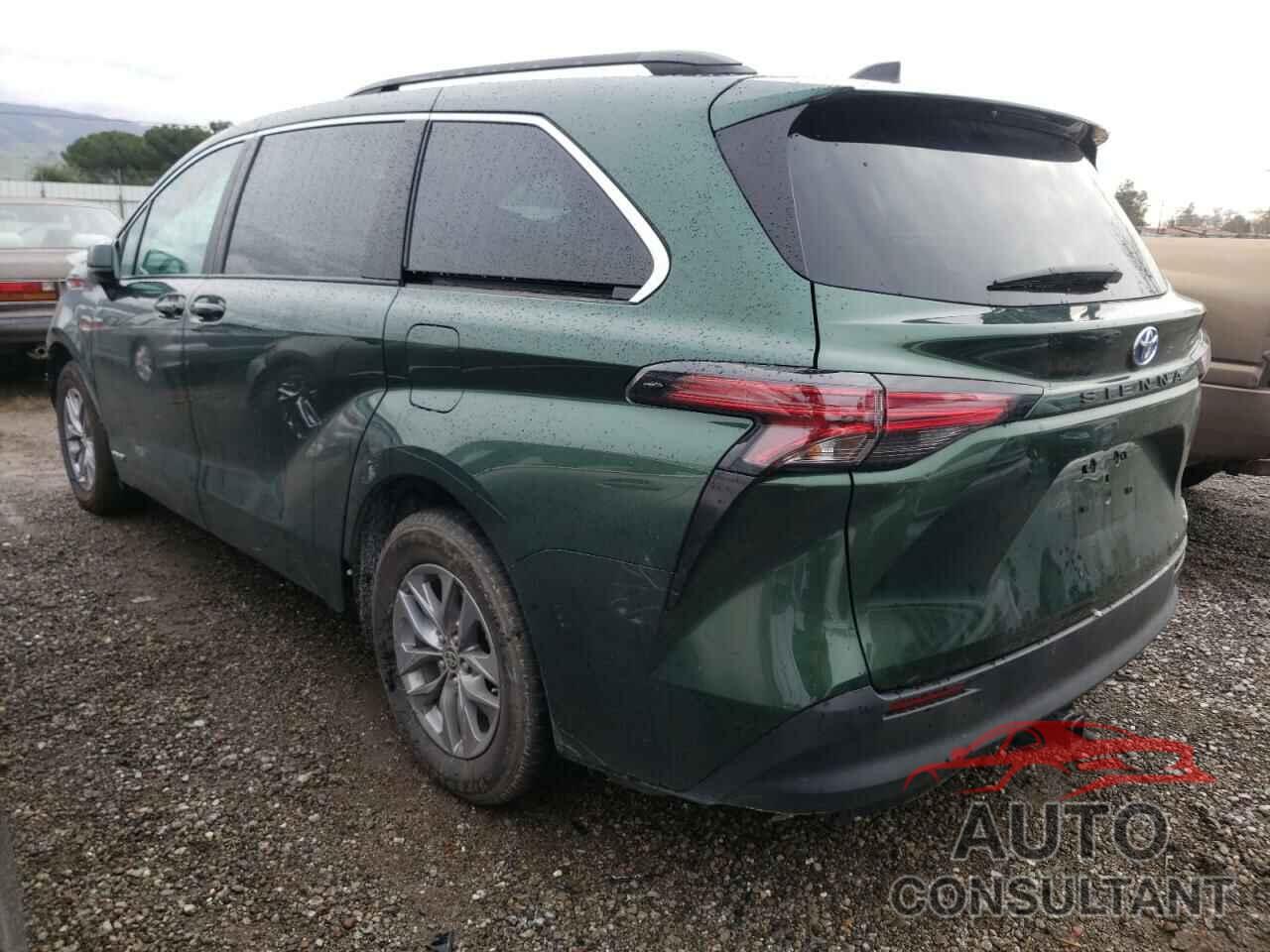 TOYOTA SIENNA 2021 - 5TDBRKEC3MS008626