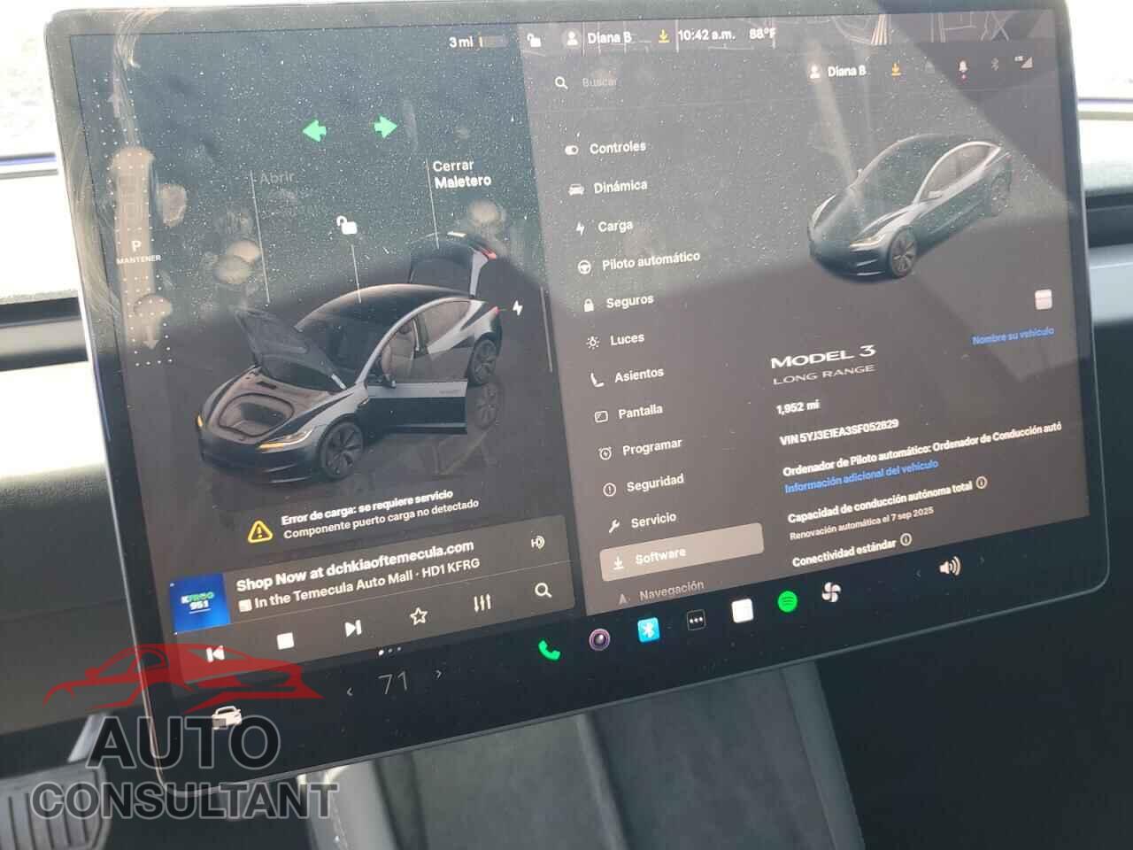 TESLA MODEL 3 2025 - 5YJ3E1EA3SF052829