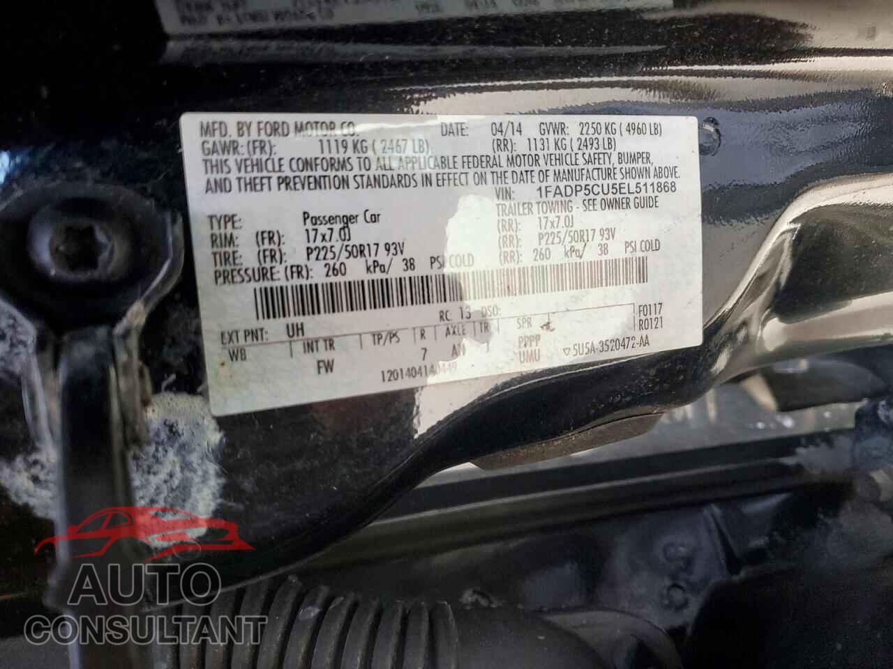 FORD CMAX 2014 - 1FADP5CU5EL511868