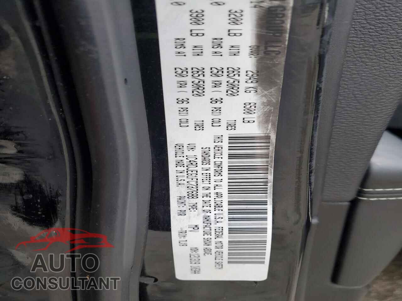 DODGE DURANGO 2015 - 1C4RDJEG1FC737688