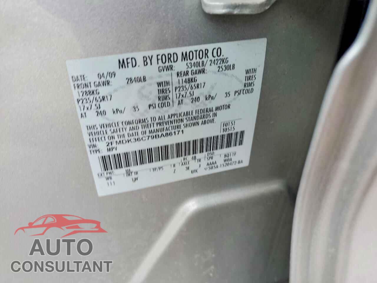 FORD EDGE 2009 - 2FMDK36C79BA86171