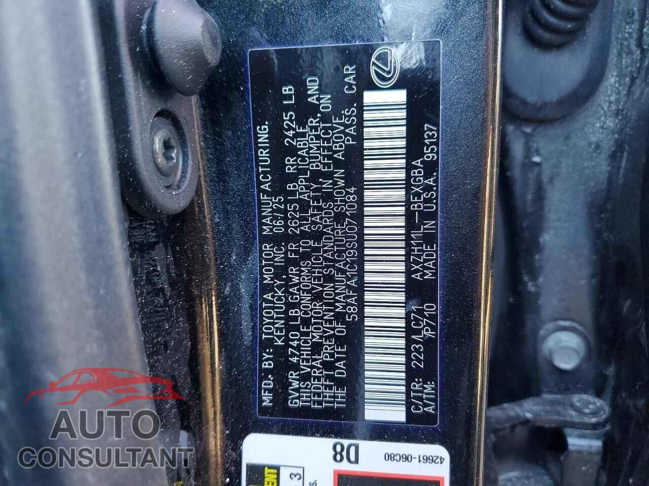 LEXUS ES300 2025 - 58AFA1C19SU071084