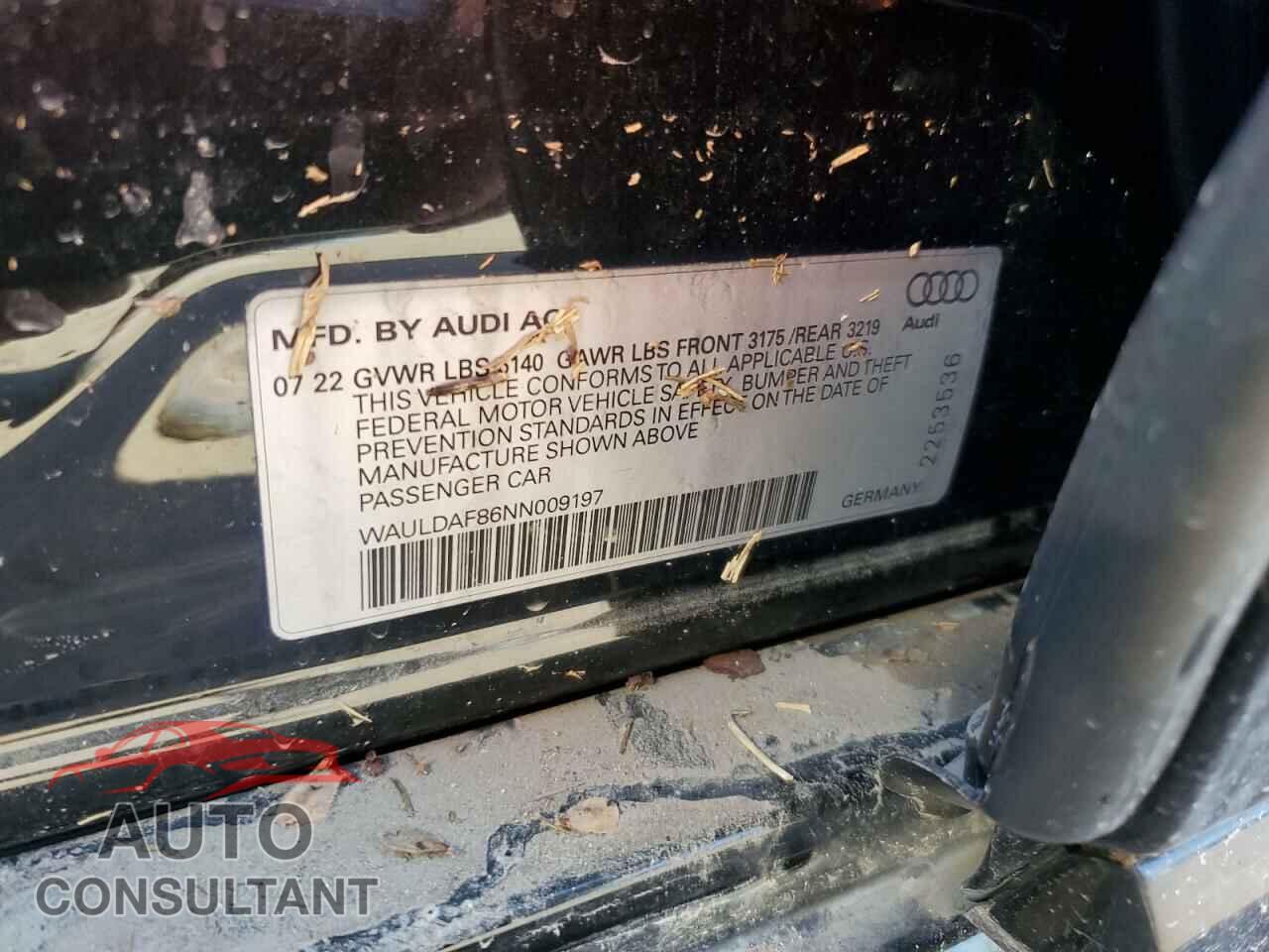AUDI A8 2022 - WAULDAF86NN009197