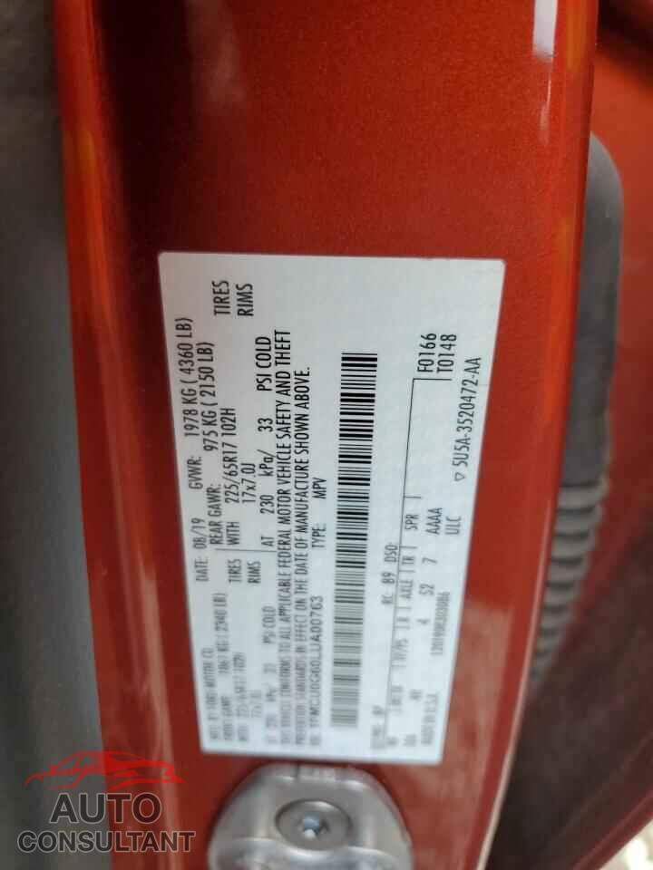 FORD ESCAPE 2020 - 1FMCU0G60LUA00763