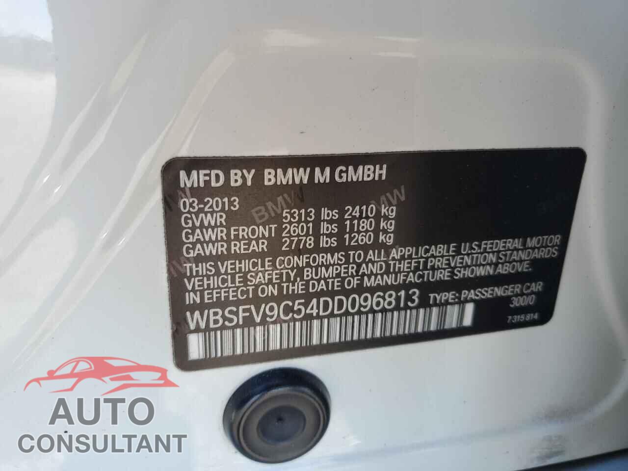 BMW M5 2013 - WBSFV9C54DD096813
