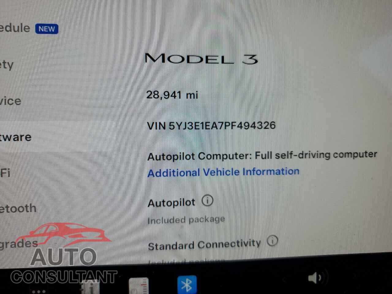 TESLA MODEL 3 2023 - 5YJ3E1EA7PF494326