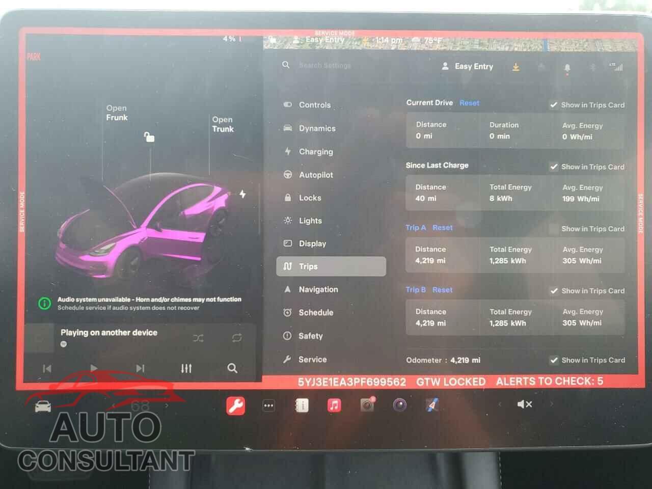 TESLA MODEL 3 2023 - 5YJ3E1EA3PF699562