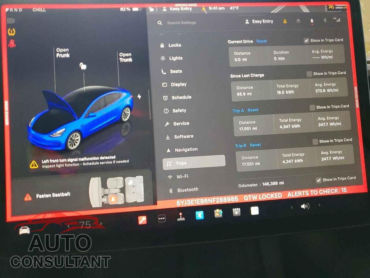 TESLA MODEL 3 2022 - 5YJ3E1EB6NF288985