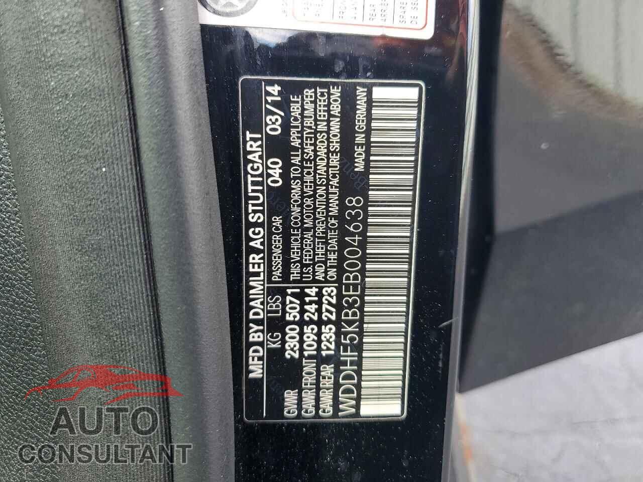 MERCEDES-BENZ E-CLASS 2014 - WDDHF5KB3EB004638