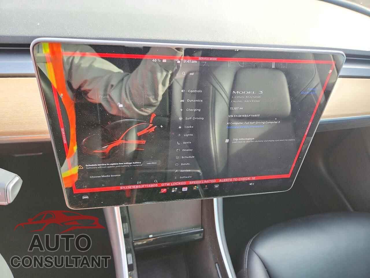 TESLA MODEL 3 2018 - 5YJ3E1EB5JF114805