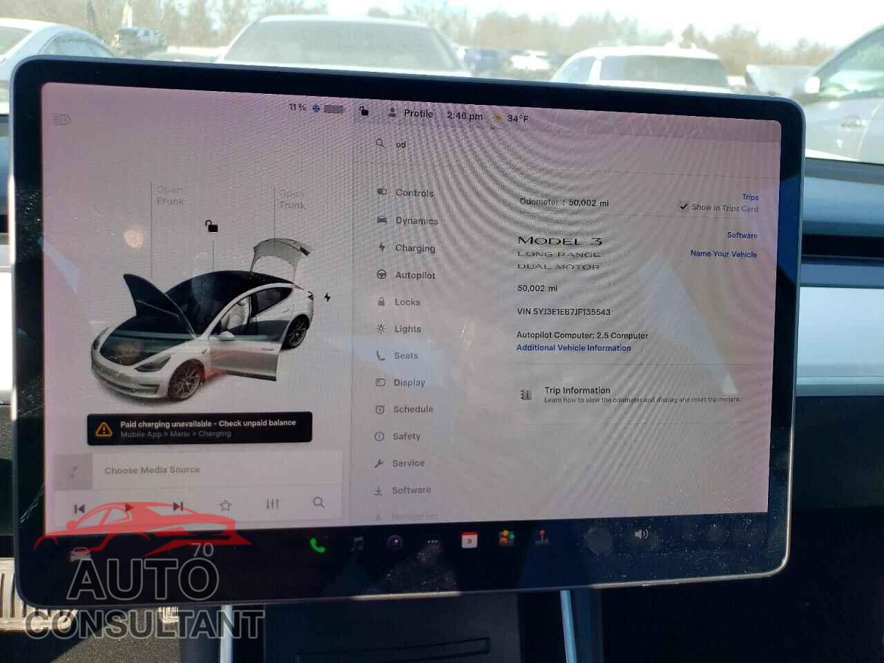 TESLA MODEL 3 2018 - 5YJ3E1EB7JF135543
