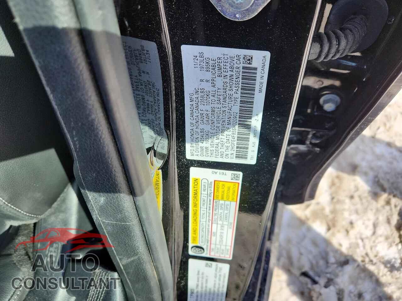 HONDA CIVIC 2025 - 2HGFE4F85SH320902