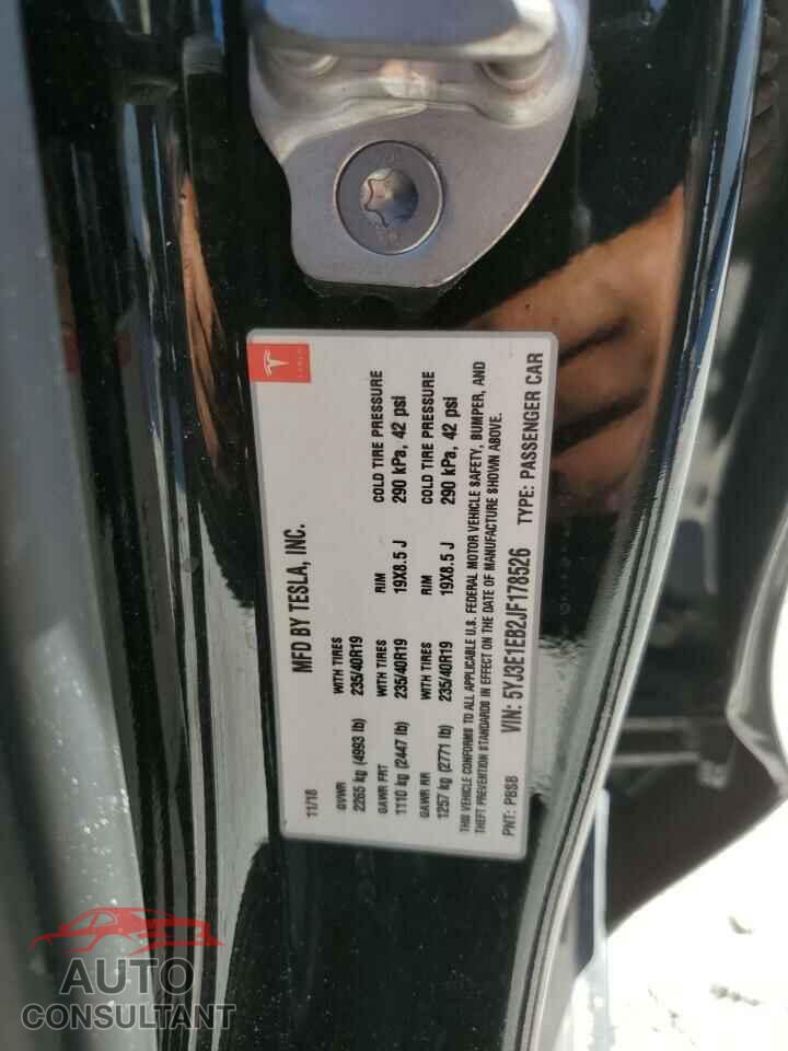 TESLA MODEL 3 2018 - 5YJ3E1EB2JF178526