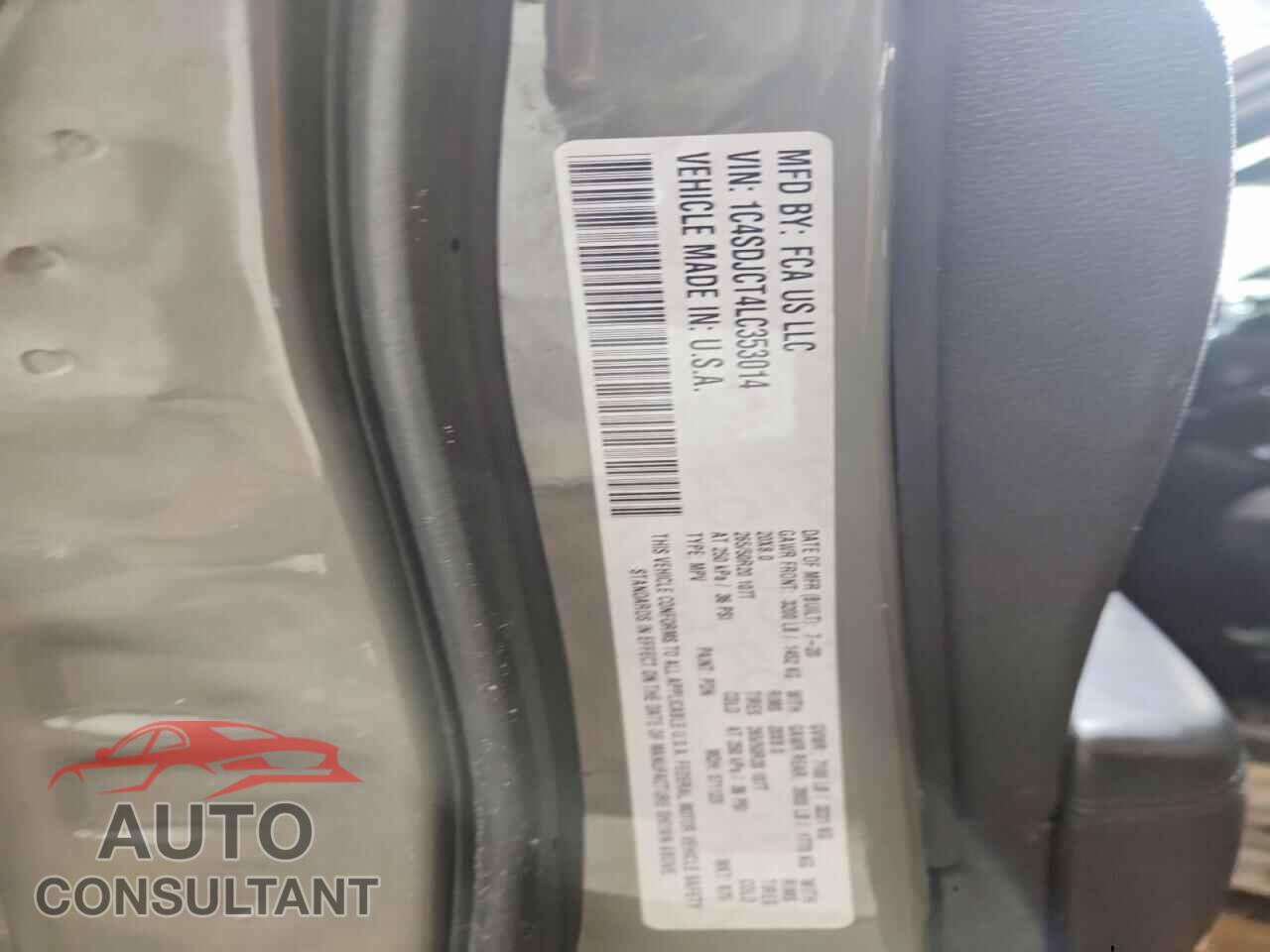 DODGE DURANGO 2020 - 1C4SDJCT4LC353014