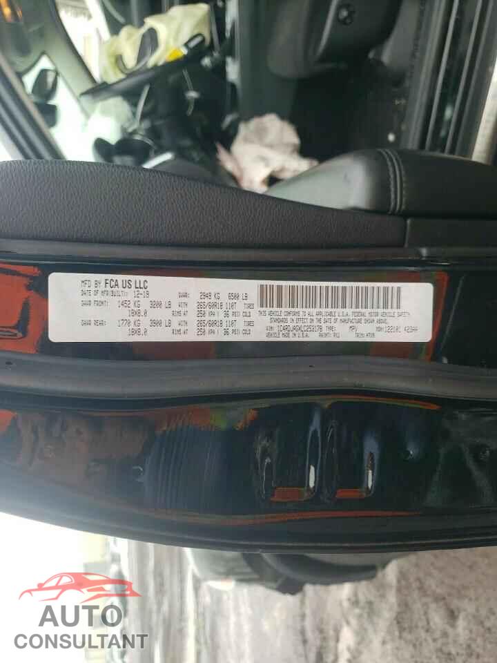 DODGE DURANGO 2020 - 1C4RDJAGXLC253178