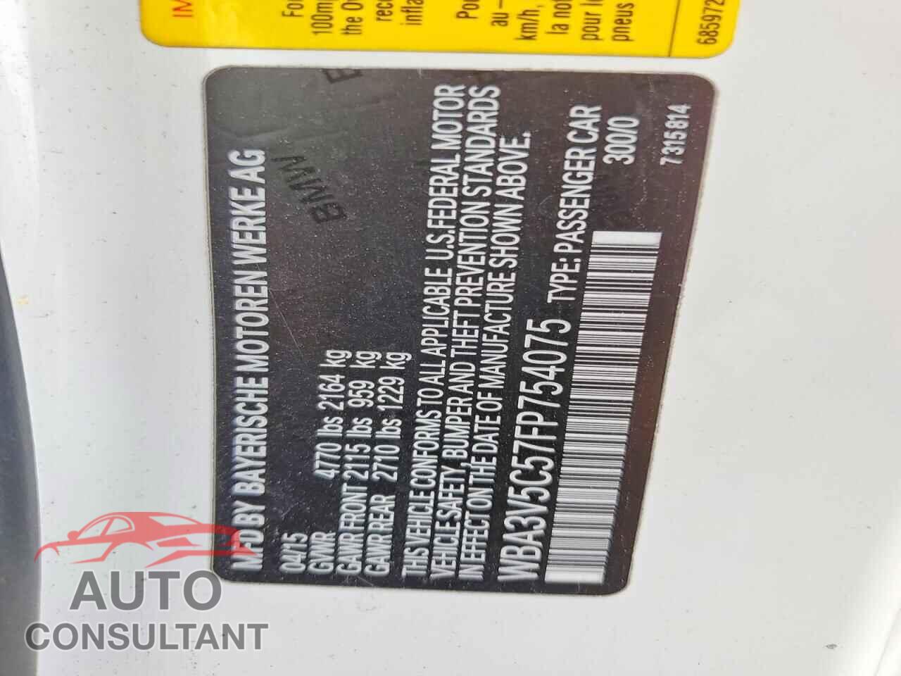 BMW 428 2015 - WBA3V5C57FP754075