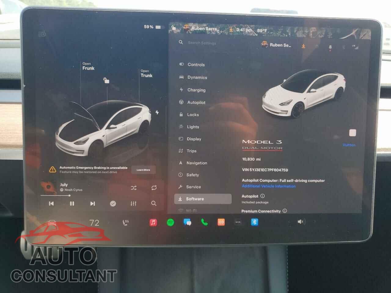 TESLA MODEL 3 2023 - 5YJ3E1EC7PF604759