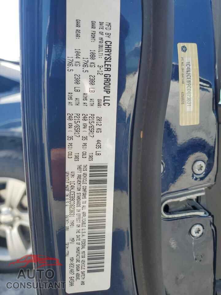 JEEP COMPASS 2012 - 1C4NJCEB9CD623631