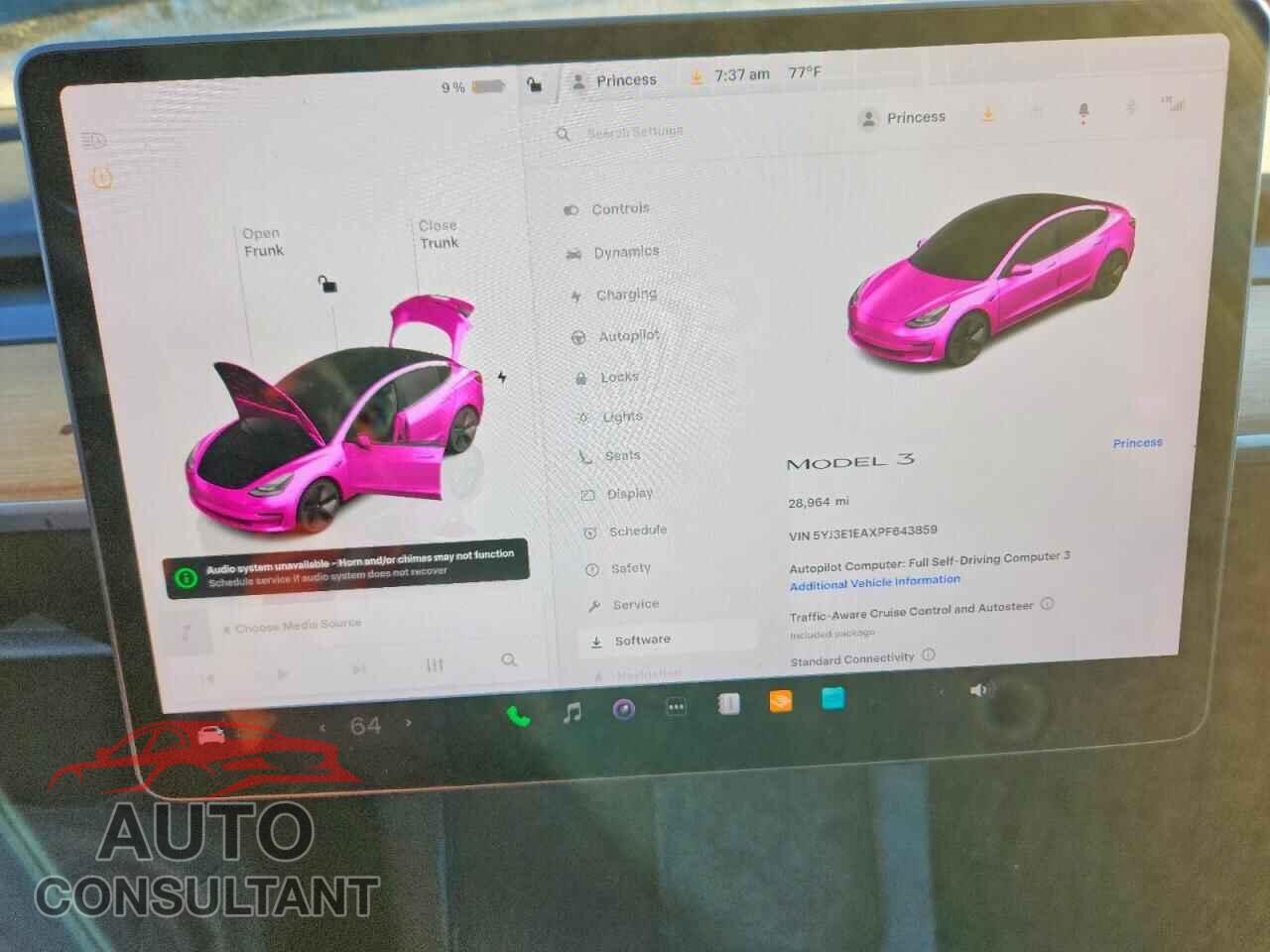 TESLA MODEL 3 2023 - 5YJ3E1EAXPF643859