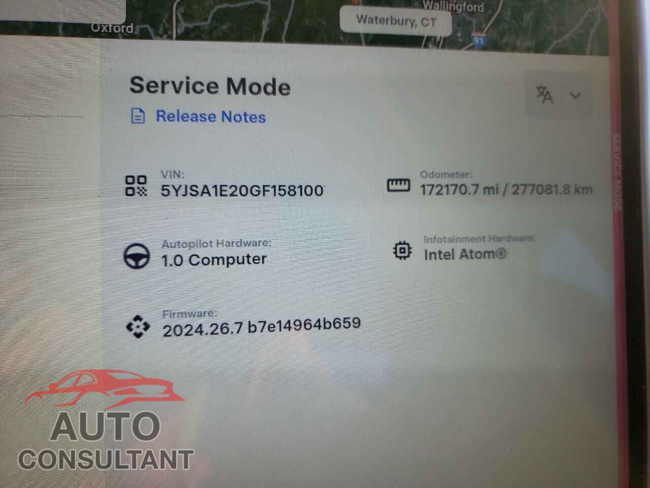 TESLA MODEL S 2016 - 5YJSA1E20GF158100