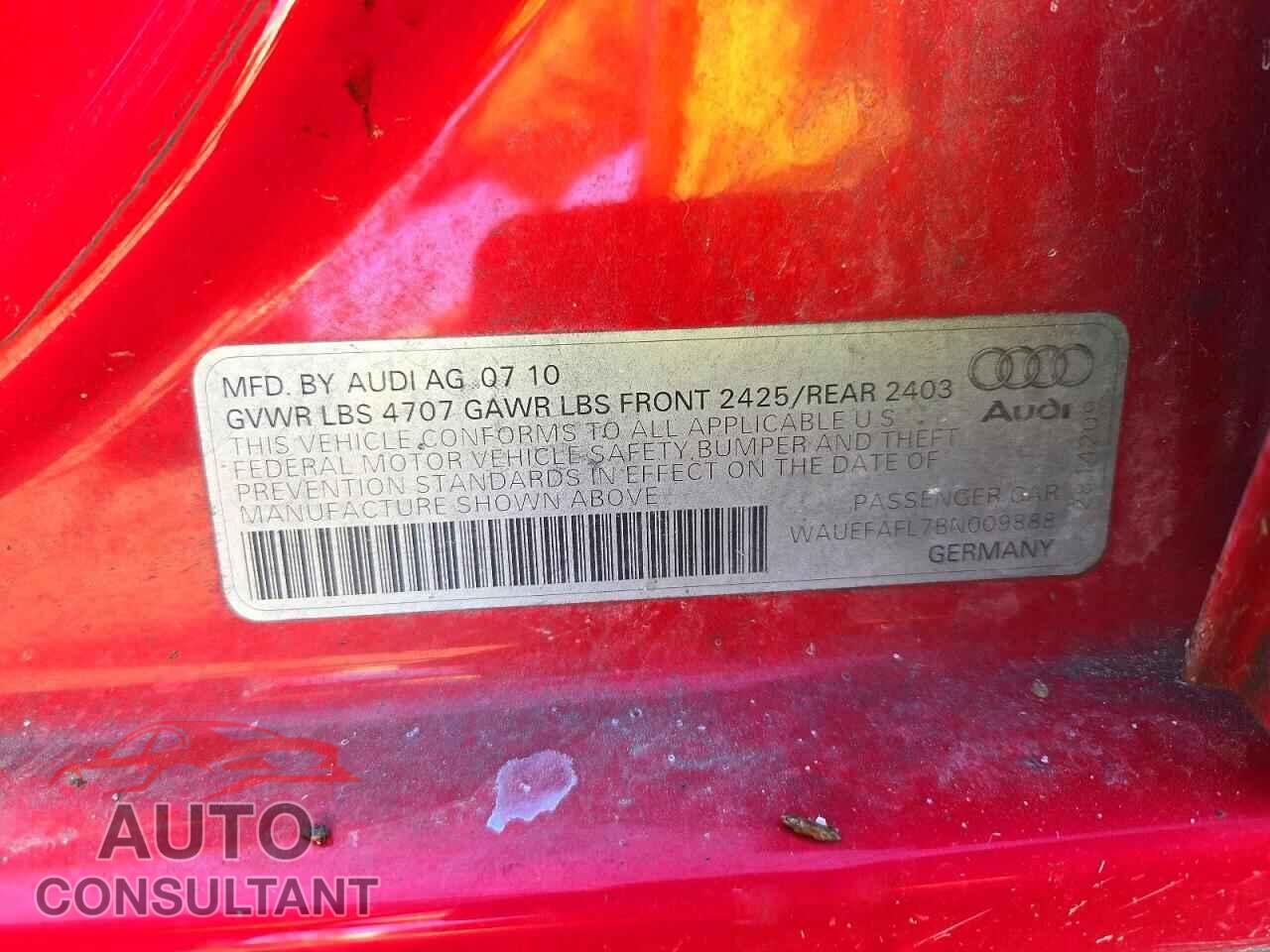 AUDI A4 2011 - WAUEFAFL7BN009888
