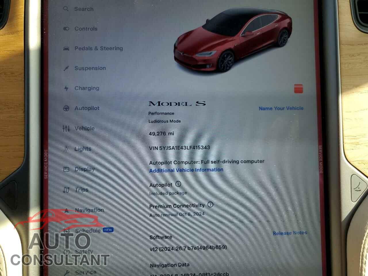 TESLA MODEL S 2020 - 5YJSA1E43LF415343