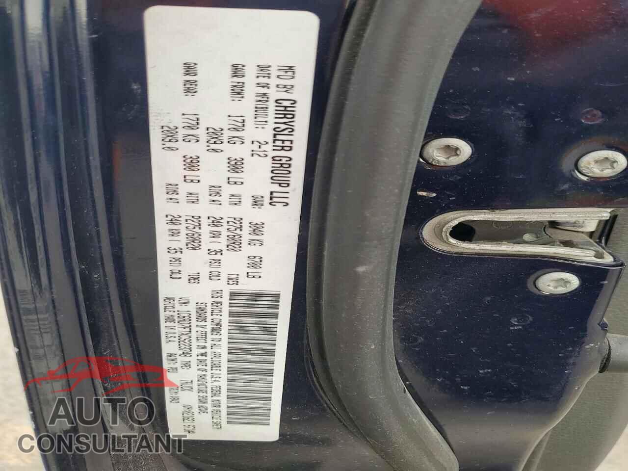 DODGE RAM 1500 2012 - 1C6RD7FTXCS223748