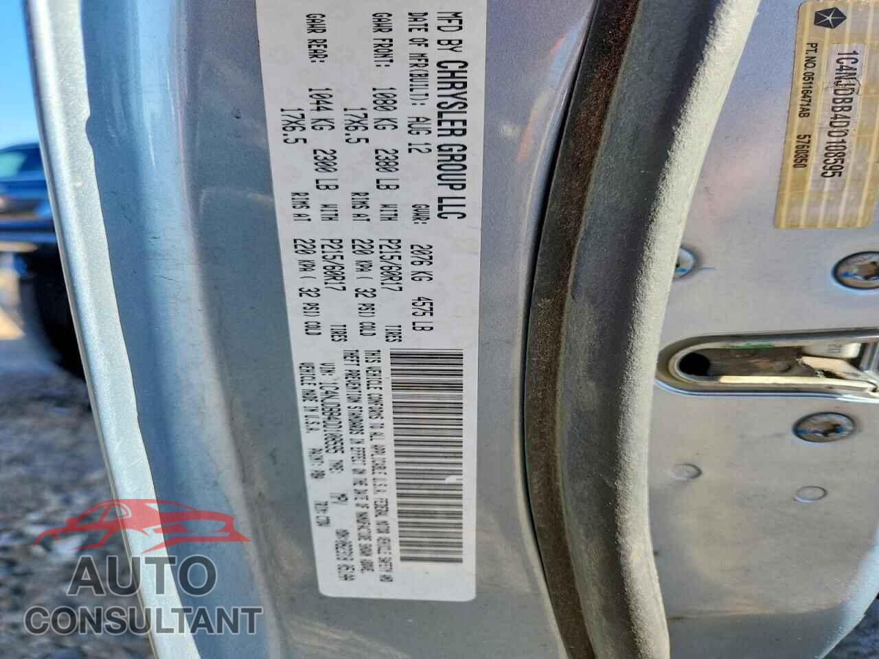 JEEP COMPASS 2013 - 1C4NJDBB4DD108595