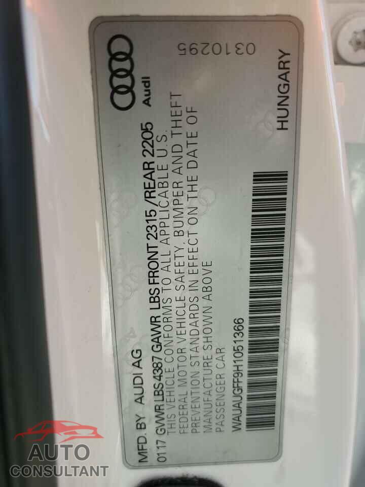 AUDI A3 2017 - WAUAUGFF9H1051366