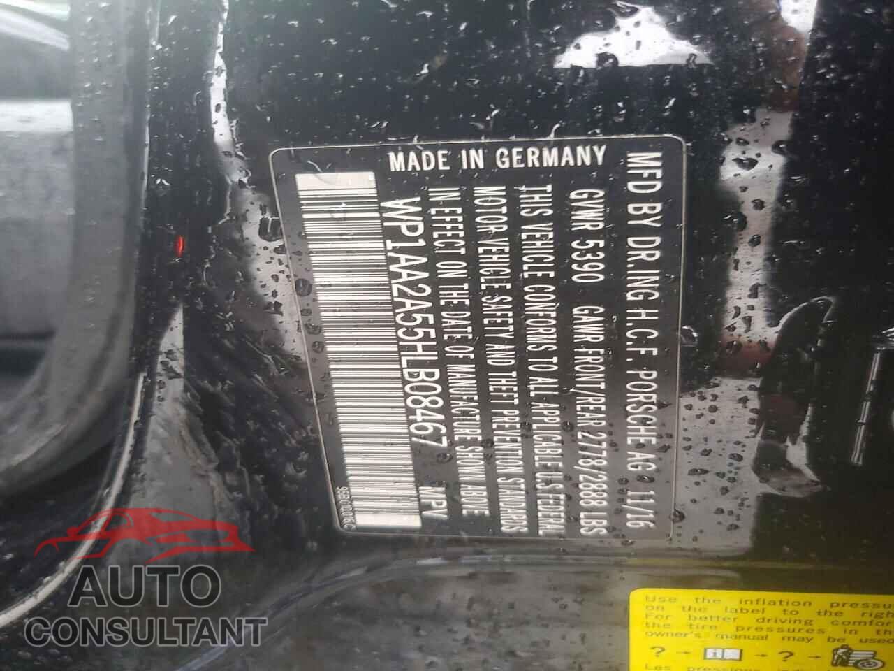 PORSCHE MACAN 2017 - WP1AA2A55HLB08467