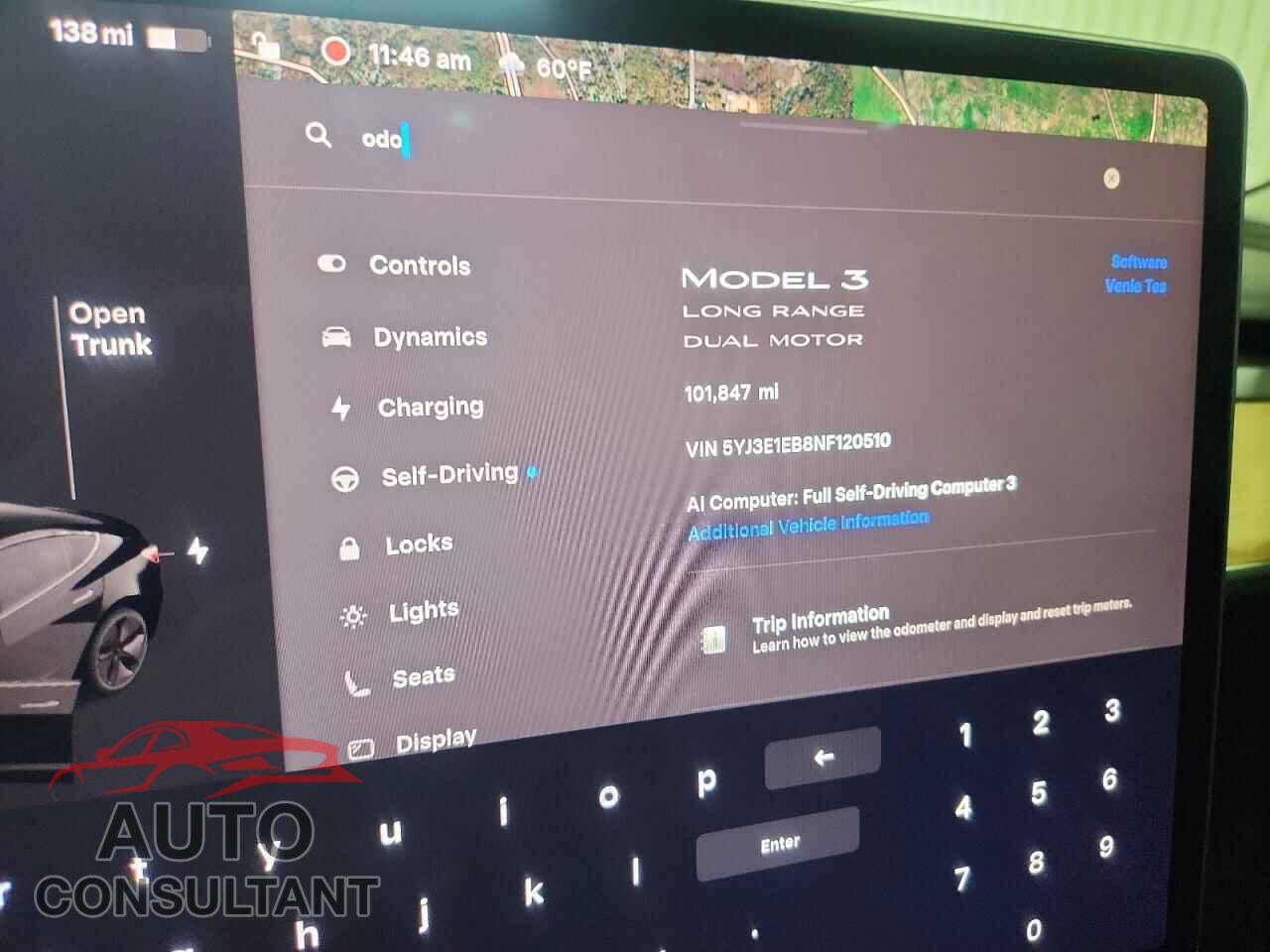 TESLA MODEL 3 2022 - 5YJ3E1EB8NF120510