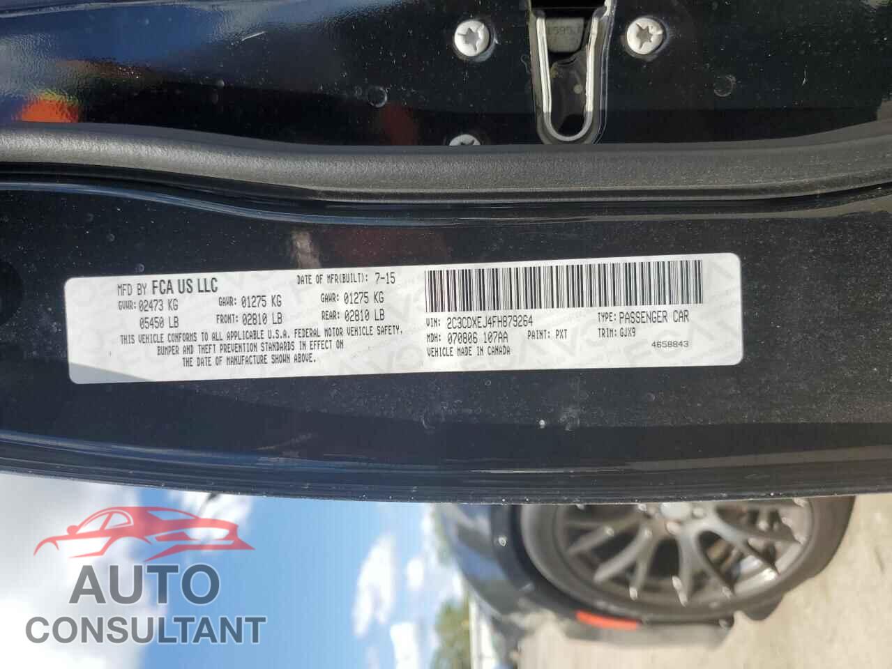 DODGE CHARGER 2015 - 2C3CDXEJ4FH879264