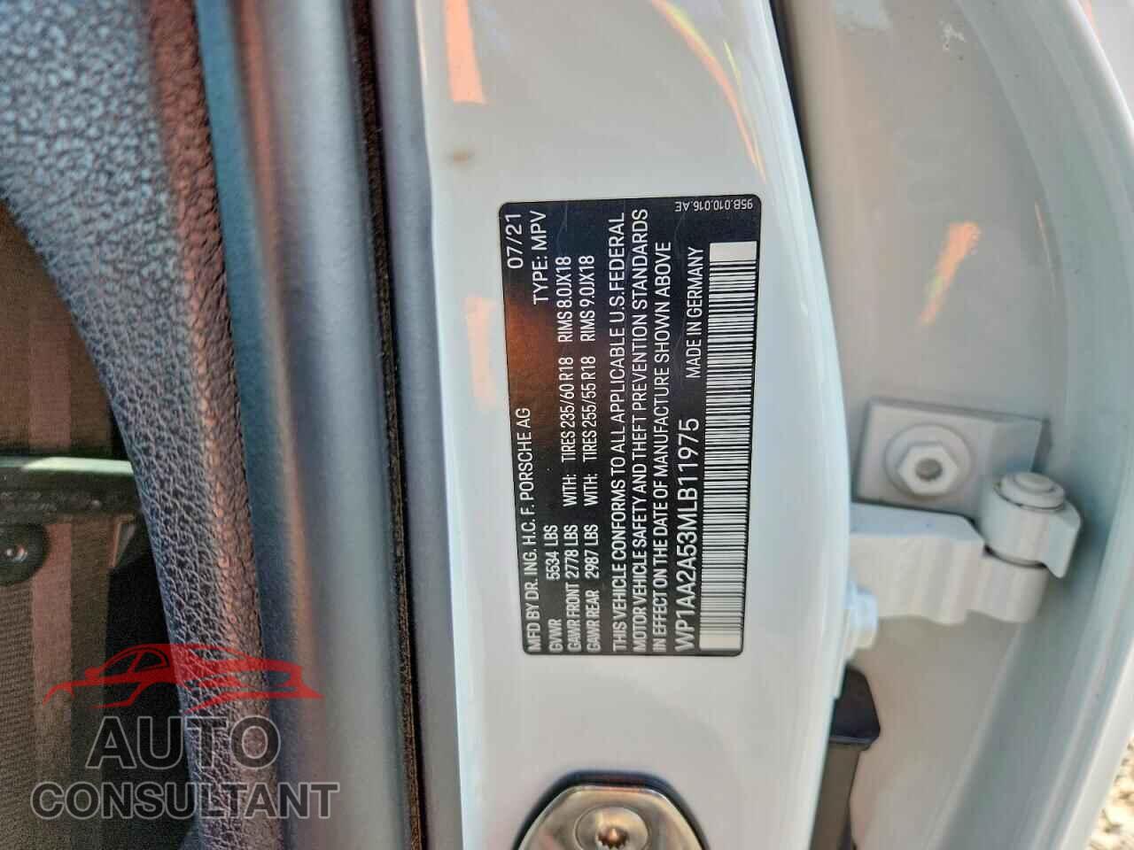 PORSCHE MACAN 2021 - WP1AA2A53MLB11975