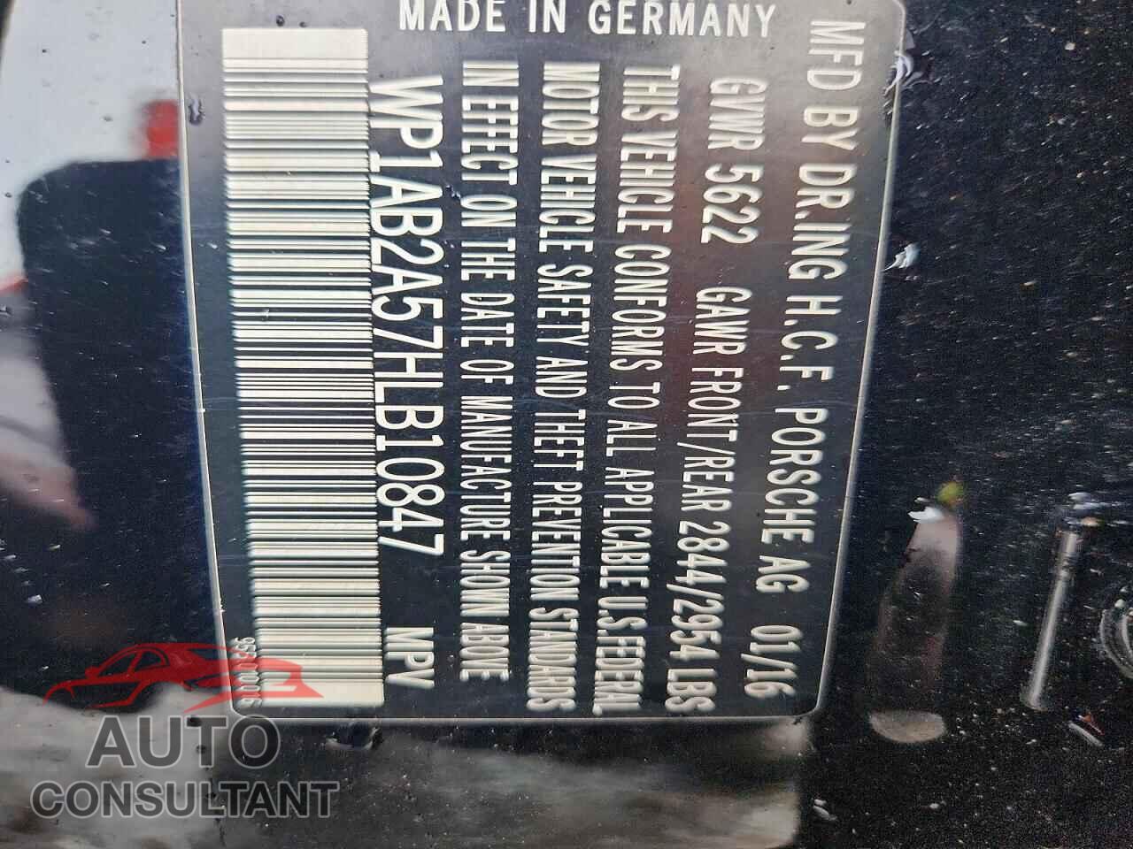 PORSCHE MACAN 2017 - WP1AB2A57HLB10847