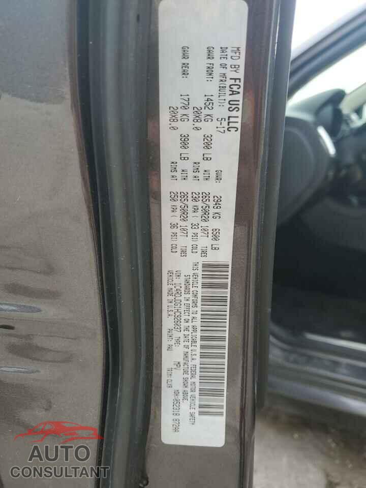DODGE DURANGO 2017 - 1C4RDJDG1HC926037