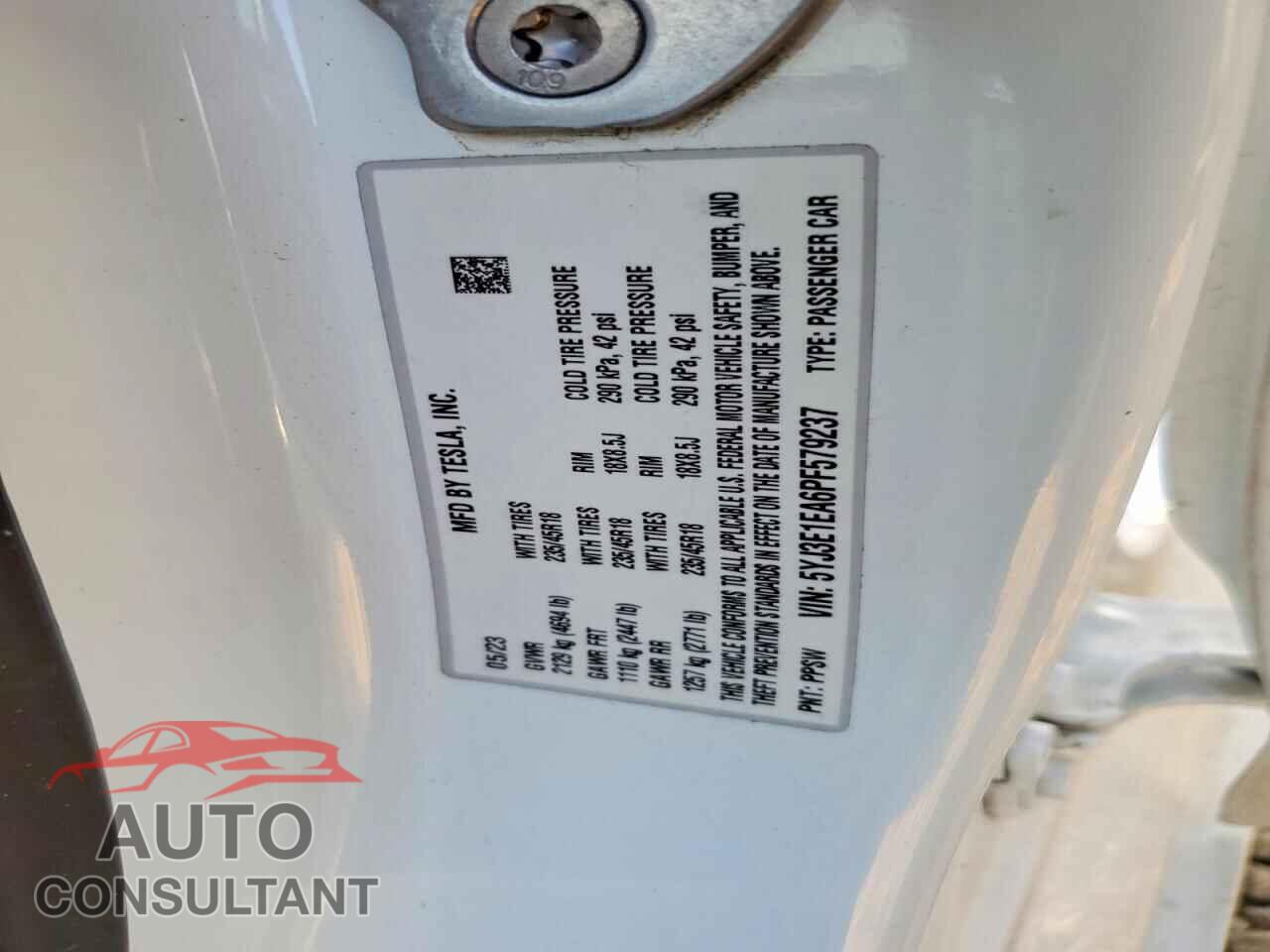 TESLA MODEL 3 2023 - 5YJ3E1EA6PF579237