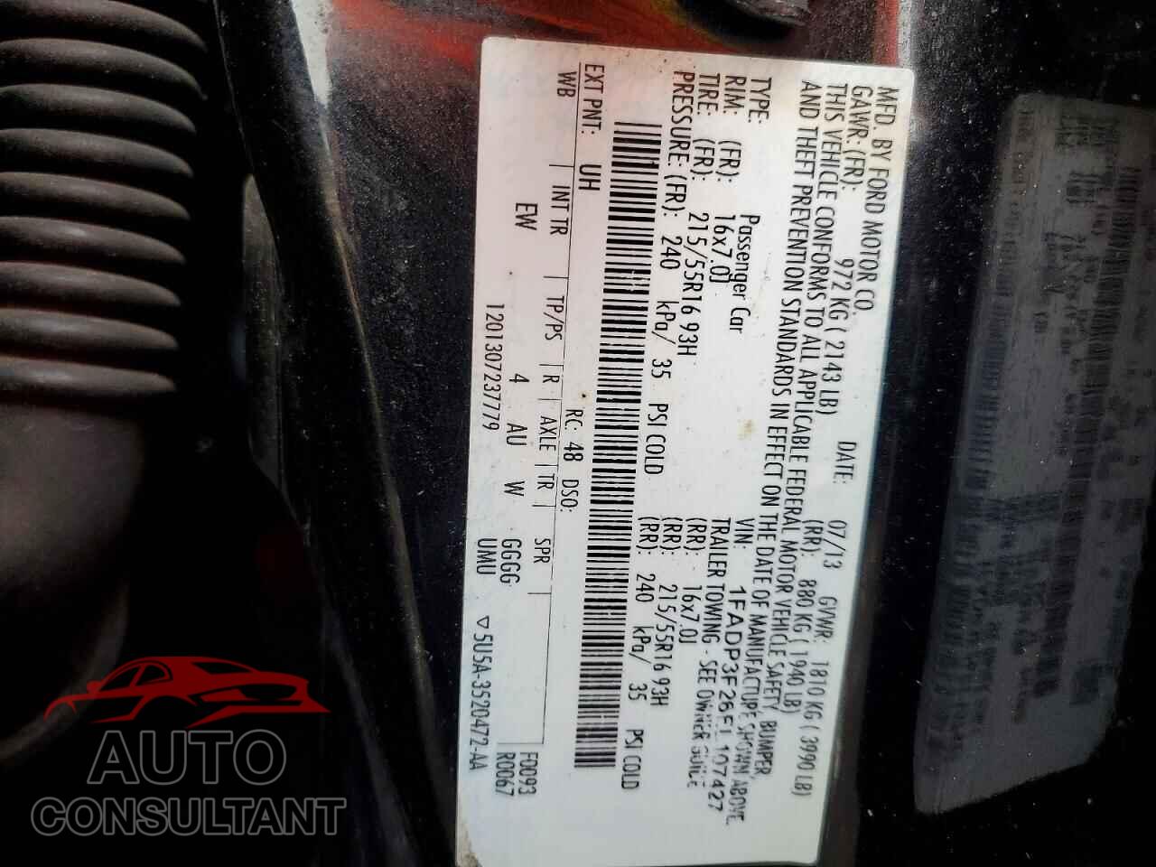 FORD FOCUS 2014 - 1FADP3F26EL107427