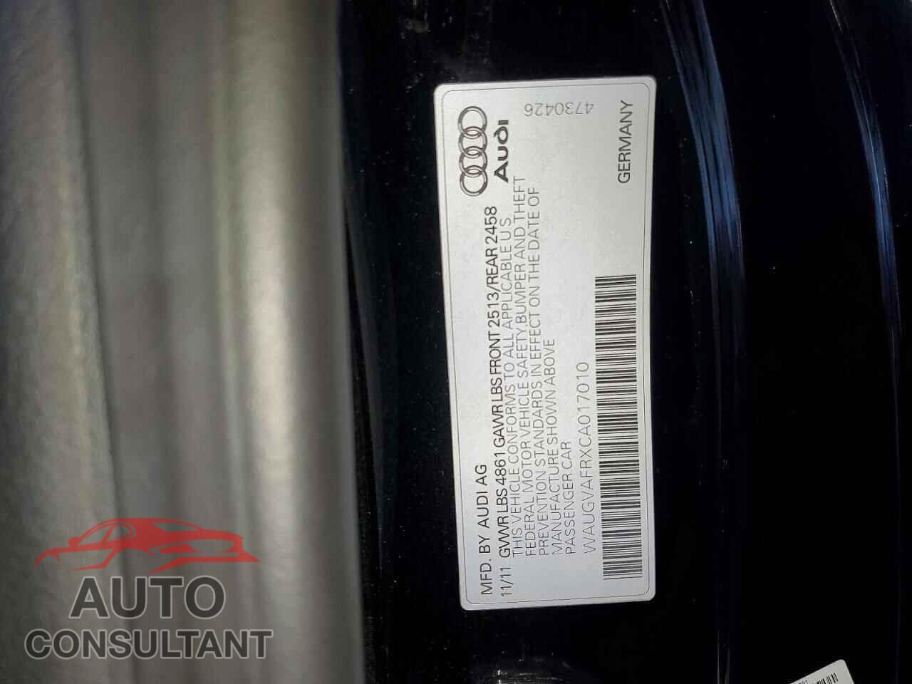 AUDI S5 2012 - WAUGVAFRXCA017010